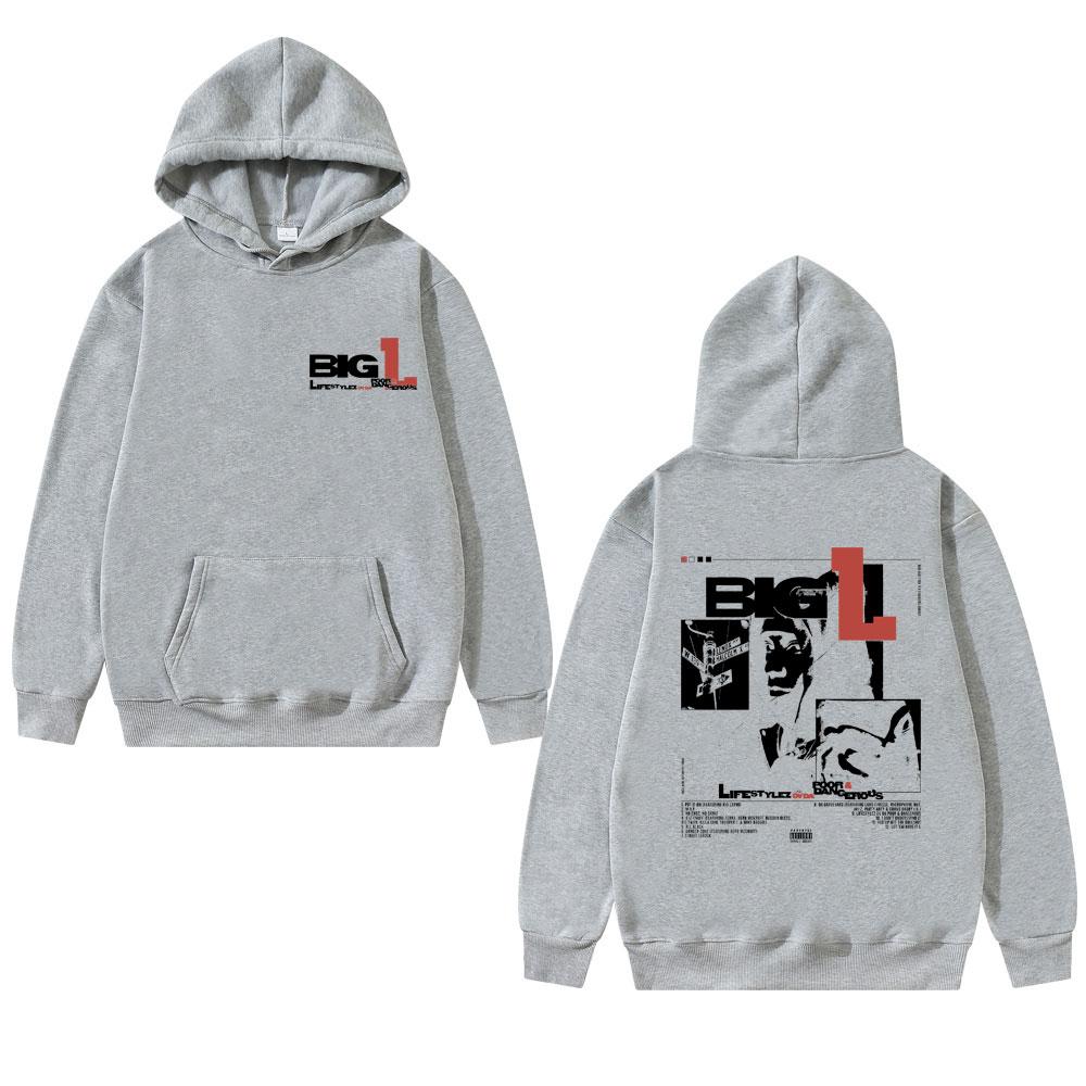 Rapper The Notorious Big L Lifestylez of The Poor and Dangerous Hoodie Biggie Smalls Pullover Men's Hip Hop Oversized Hoodies