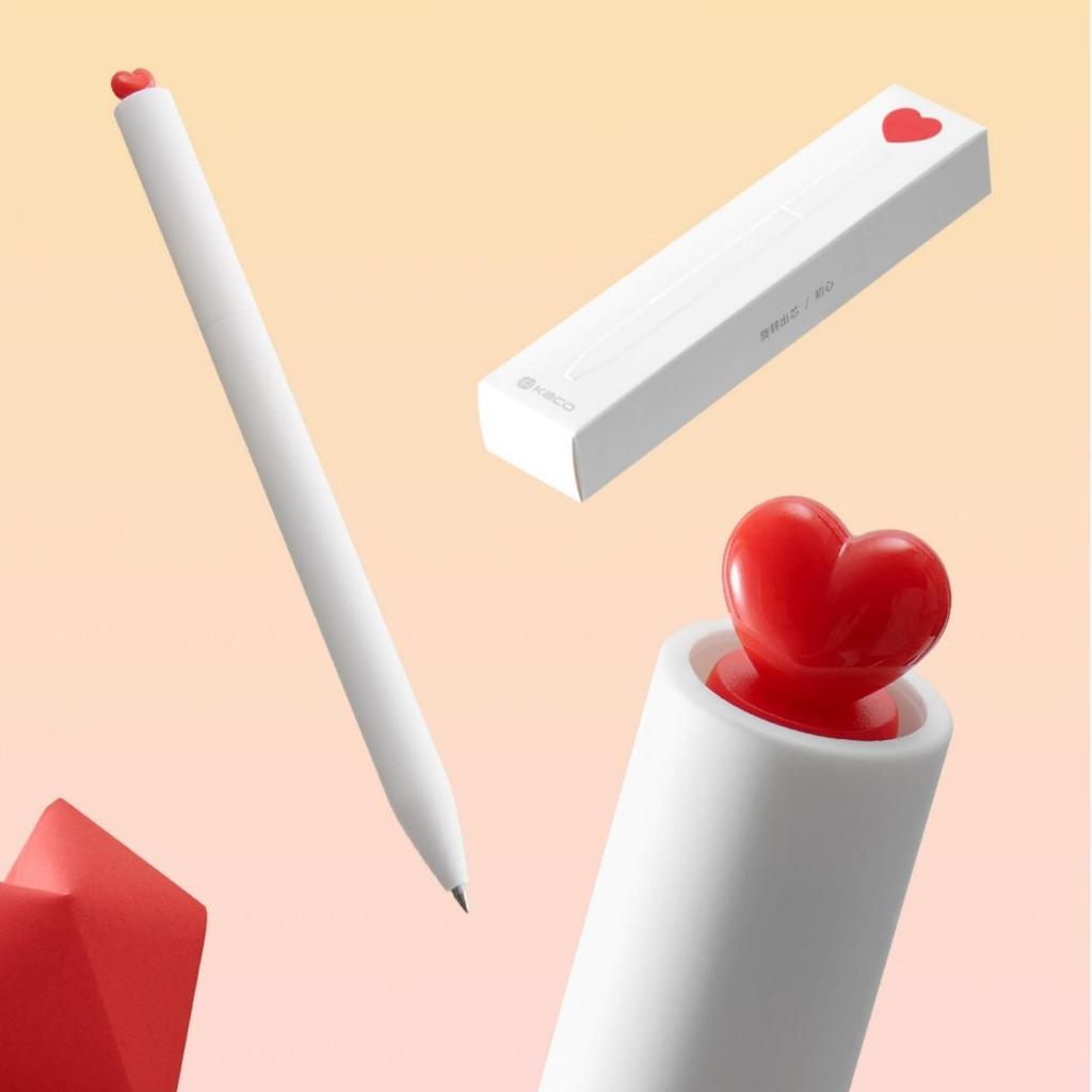 Гелевая ручка Red Heart со сменными стержнями, подарок на День святого Валентина, шариковая ручка 0,5 мм, черные чернила для письма