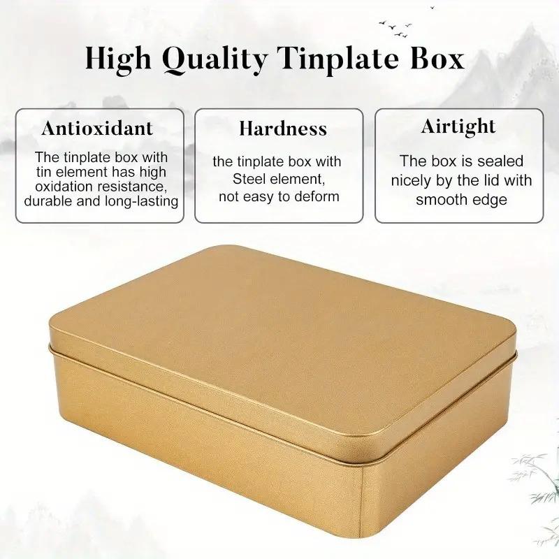 Упаковка из пяти квадратных подарочных коробок, металлическая маленькая коробка, жестяная коробка, упаковка, жестяная коробка, жестяная банка, коробка для хранения, разноцветная