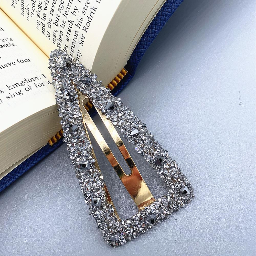 Rhinestone Hair Clip Duckbill Triangle