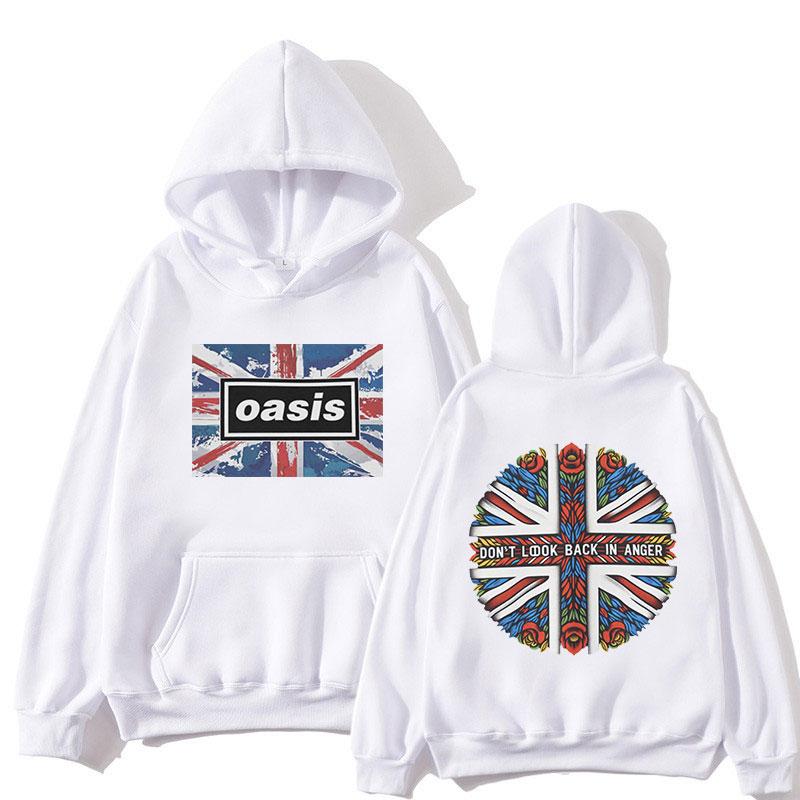 O-Osis Graphic Hoodies British Rock Band Vintage Hooded Sweatshirts Men's Women Hip Hop Fashion Long Sleeves Popular Pullover