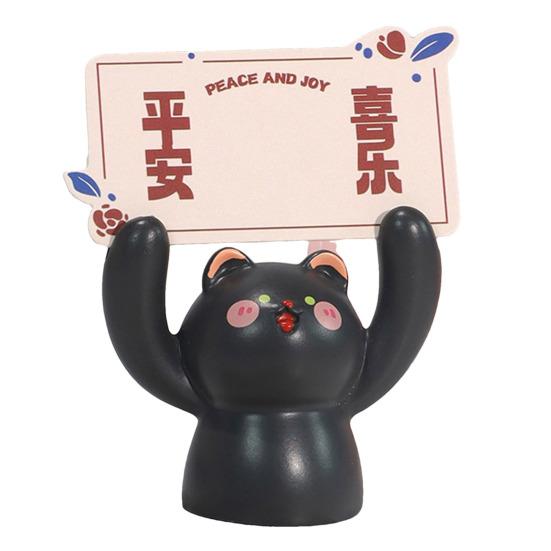 Настольная мультяшная статуя животного из смолы, очаровательная креативная форма, мини-размер, подставка для фото, зажим для заметок, держатель для заметок