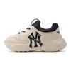 MLB Chunky Flex Diamond Monogram NY Comfortable Shock Absorbing Durable Low Top Casual Shoes Kids sneaker Ivory 7ASHCM43N-50IVS