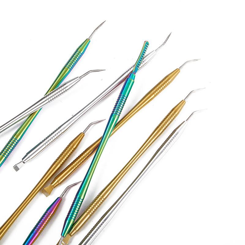 Инструменты для завивки ресниц, металлические стержни для очистки, косметический инструмент для ламинирования ресниц, разделительный инструмент, принадлежности для наращивания ресниц