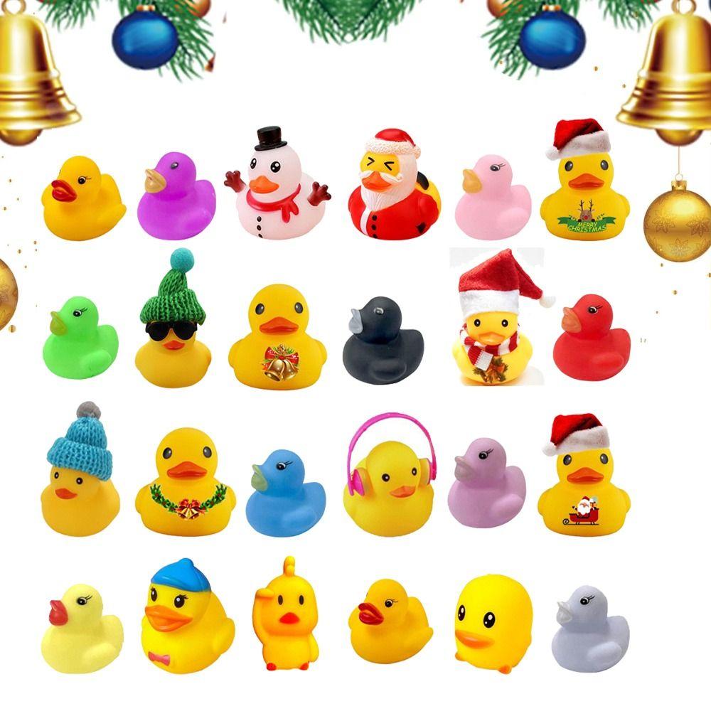 Collectible Figure Christmas Advent Calendar Random Mini Duck Figure Holiday Rubber Duck Holiday