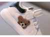 Autumn Kids' Panda Sports Shoes: Casual White Sneakers for Boys & Girls
