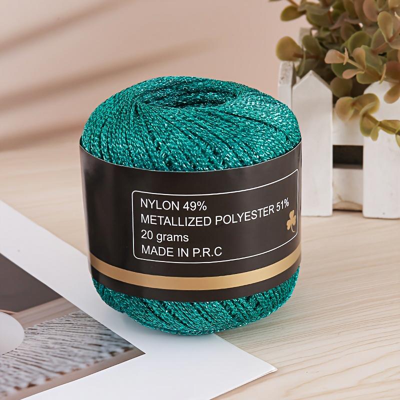 120м ПЭТ Универсальная Золотая Серебряная Гибкая Металлическая Нить Сверкающая Ручной Вязки Блестящая 2мм Прочная Блестящая Пряжа Ремесленного Качества
