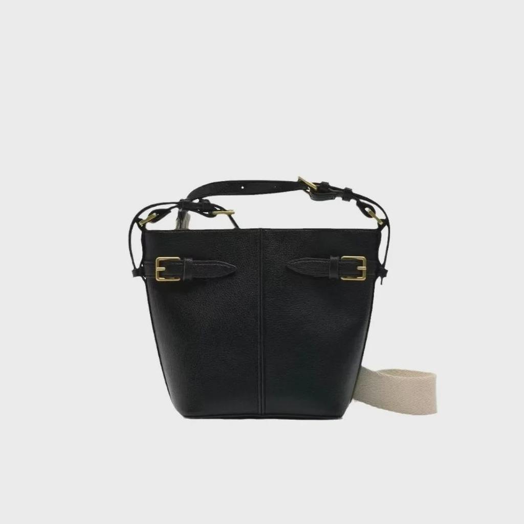 Новое поступление, женская модная сумка-ведро через плечо с пряжкой-булавкой и ленточным плечевым ремнем