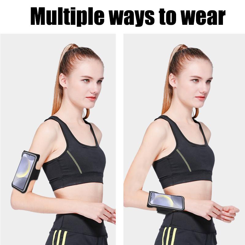 HAISSKY Elastic Running Sport Armbands For iPhone 17 16 15 14 13 12 Pro Max 15 Plus Ultra-thin Phone Arm Bag For Samsung S25 6
