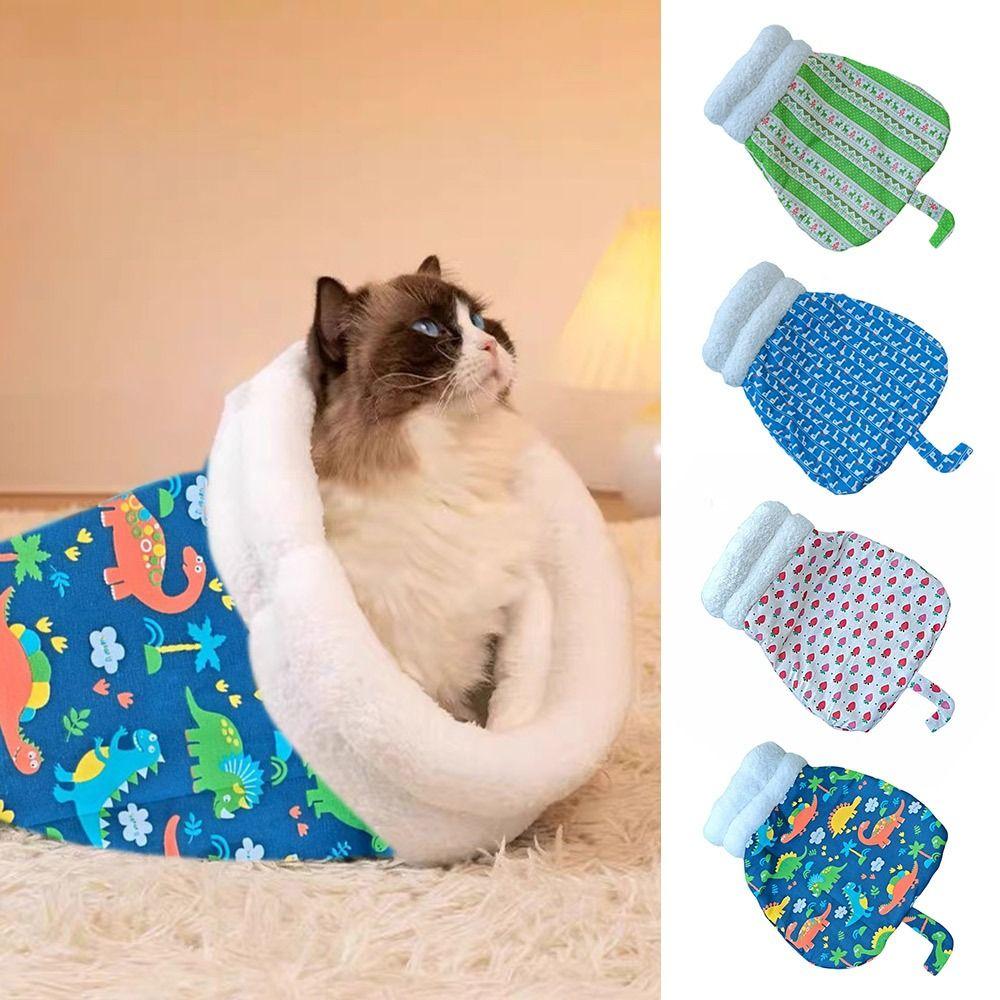 Утолщенная кошачья пещера-кровать плюшевое кошачье гнездо коврик креативный спальный мешок для кошки товары для питомцев