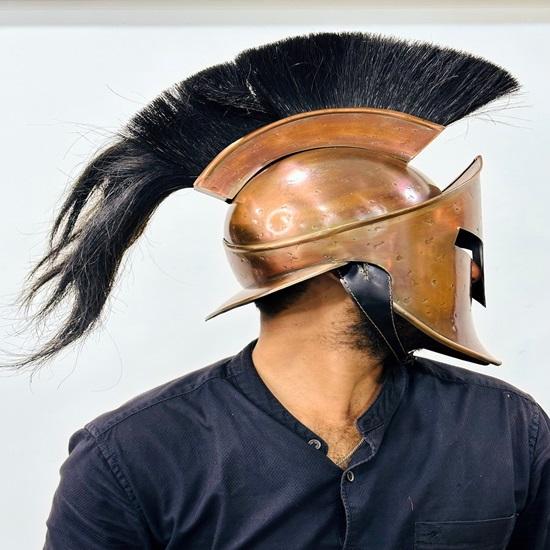 300 Spartan Helmet Copper Edition Medieval Steel Helmet With Inner Liner Best Gift For Him