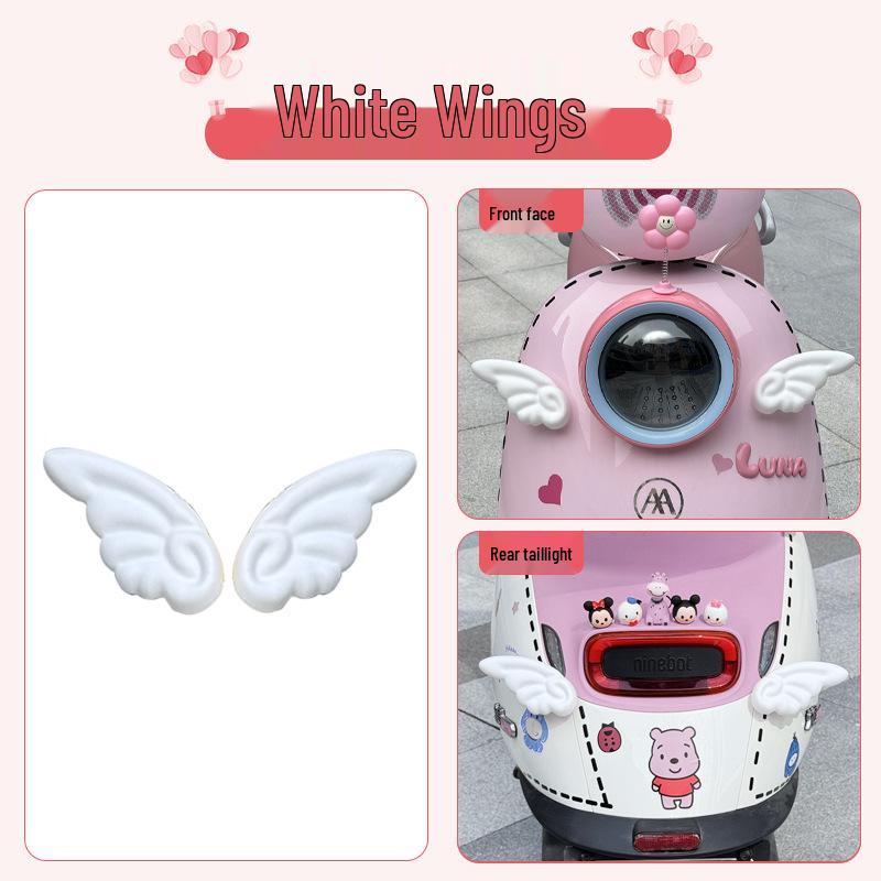 Cute Little Wing Decorative Rear Sticker for No. 9 Q85C/Q80 Electric Scooters