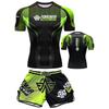 Martial Arts Training Set Mens Quick Dry Boxing Muay Thai Short Sleeve T-Shirt Shorts Sparring Fitness