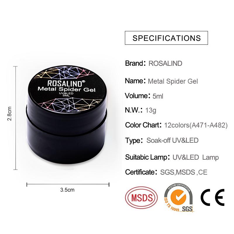 ROSALIND 5ml Gel Nail Polish DIY Nail Design Point To Line Drawing Painting