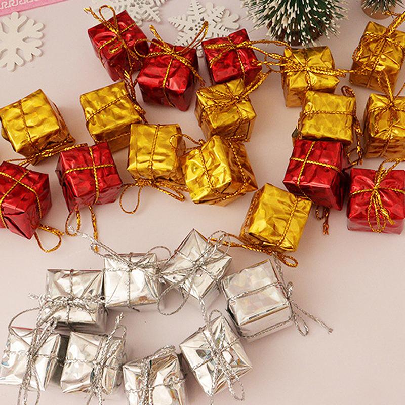  10 шт. кукольный домик миниатюрный рождественский подарочный ящик ролевые игры мини кукольный домик мебель праздничная сцена украшения аксессуары