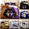 3D Printed Wolf Wild Snow Animal Comfortable Duvet Quilt Cover Pillowcase Bedding Set Children Bedroom Decoration Home Textile