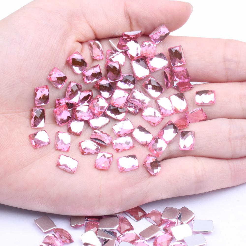 6x8mm Multicolor Flat Globe Rectangular Accessories for DIY Phone Beautification