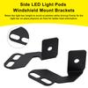 Side LED Light Pods Windshield Mount Brackets For Kawasaki Teryx Teryx4