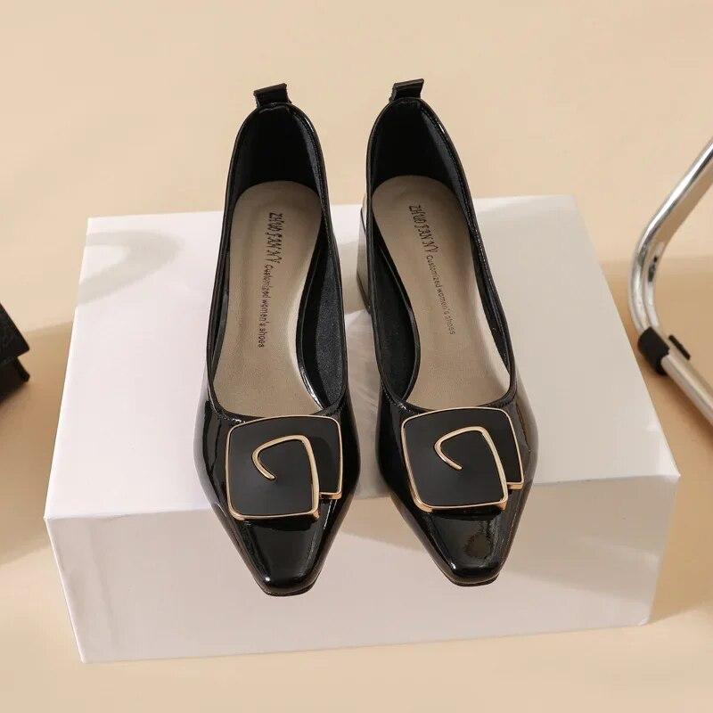Новые элитные женские модные туфли-лодочки из натуральной кожи, повседневная обувь на высоком каблуке, красивые модельные туфли Eladies