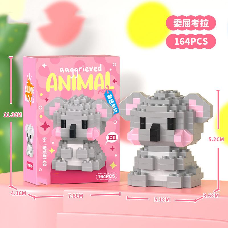 Animal Cat Bricks Constructor Set Micro Building Blocks Children Toy Adult Particle Building Block Dog Mini Toys Home Decoration