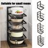 Pot Pan Shelf Pot Lid Holder Rustproof Strong Load-Bearing Height Adjustable Versatile Pot Lid Rack Multi-functional Kitchen Organizer