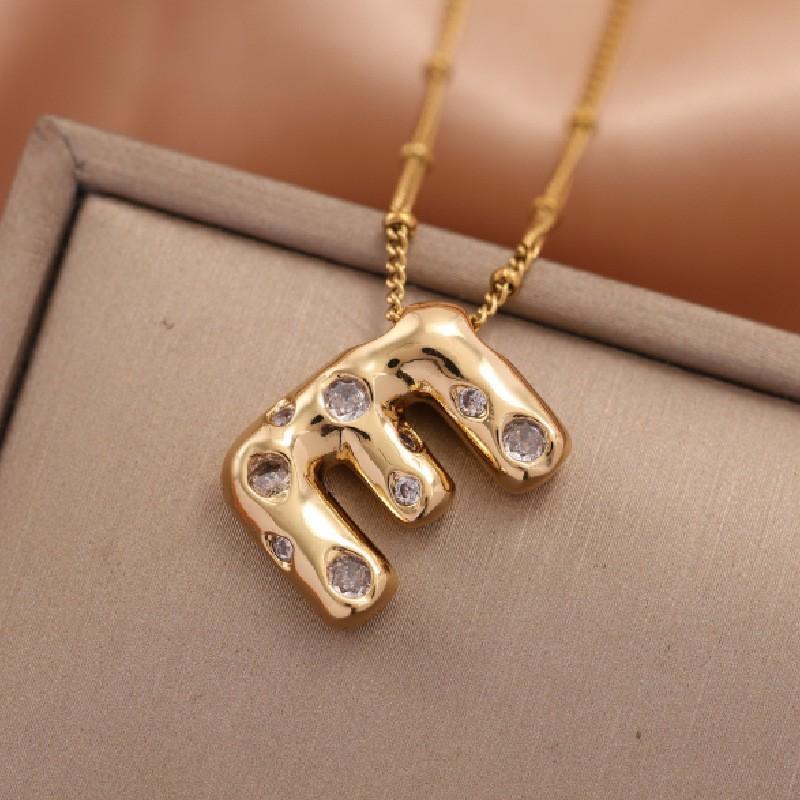 Ladies' Diamond Metal Necklace, Heavy Craftsmanship Premium Design Initial Necklace, Gift for Women, Holiday Present, Party Jewelry.