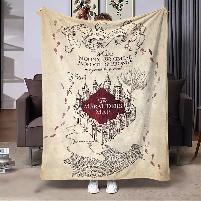 Мягкие пледы-карты Мародеров, Фланелевый плед с 3D-печатью для гостиной, дивана, кемпинга, пикника, путешествий, теплый плед, праздничные подарки