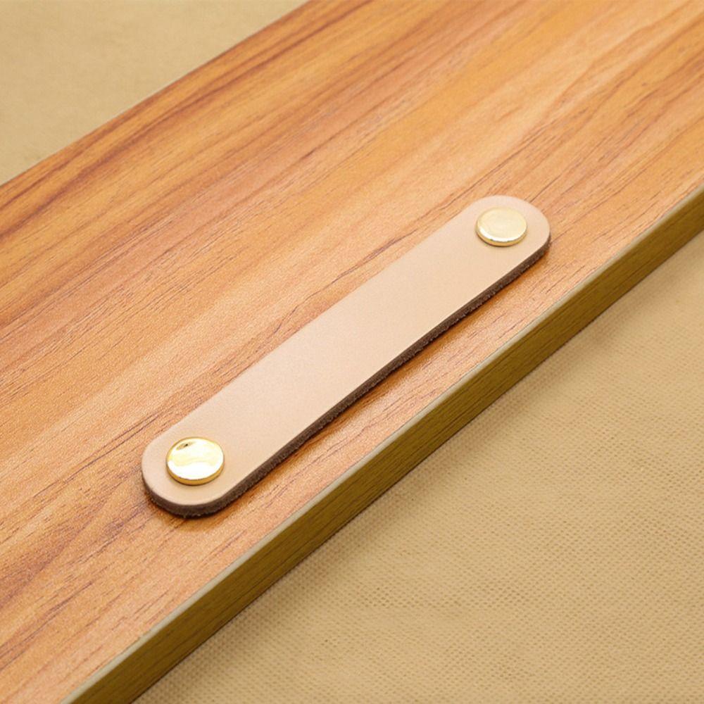 Soft Leather Handle Brown Door Knobs Classic Cabinet Pulls Kitchen