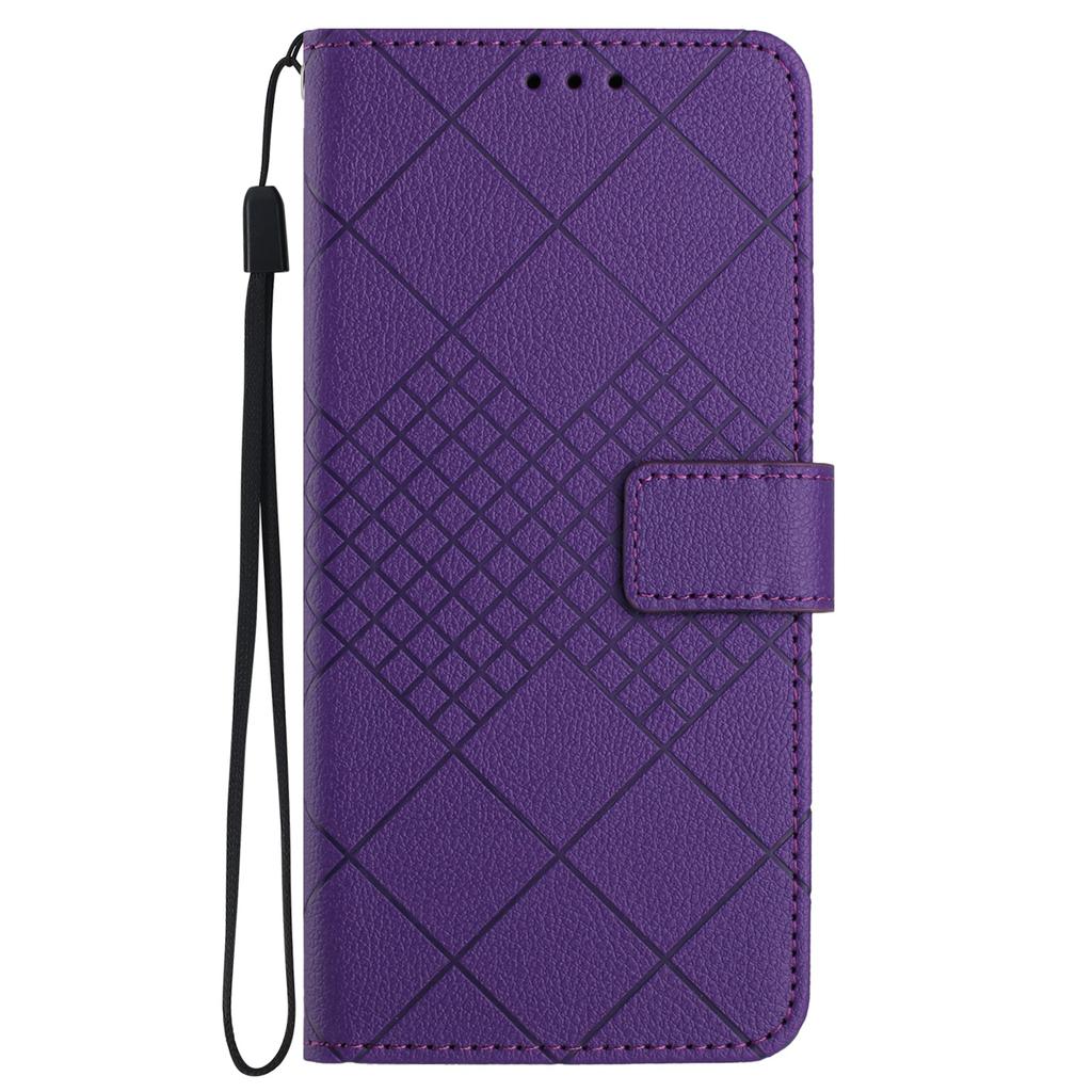 HT06 Imprinted Leather Cover for Honor 90 Phone Case with Stand Wallet