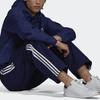 adidas Оригинальные трилистники с логотипом в полоску и эластичной резинкой на талии, прямые вязаные спортивные штаны-карго, осенние мужские брюки, синие H09119