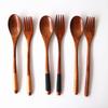 Wooden Spoon Forks Chopsticks Bamboo Cooking Utensil Soup Teaspoon Catering Spoons Forks