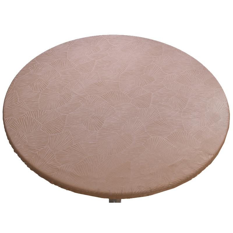Round Waterproof Table Cover Cloth Protector Polyester Tablecloth Catering Fitted Table Cover with Elastic Edged