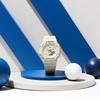 Casio DIGITAL серия 200 метров водонепроницаемый будильник секундомер Кварцевые часы с ремешком из смолы женские белая циферблат GMA-P2100BA-7AJF