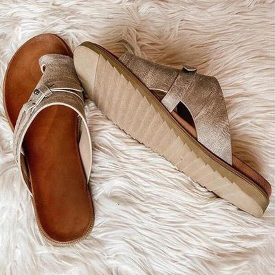 Женские плоские сандалии Пляжные для ванной комнаты Путешествий Отпуска Вечеринки у бассейна Душа