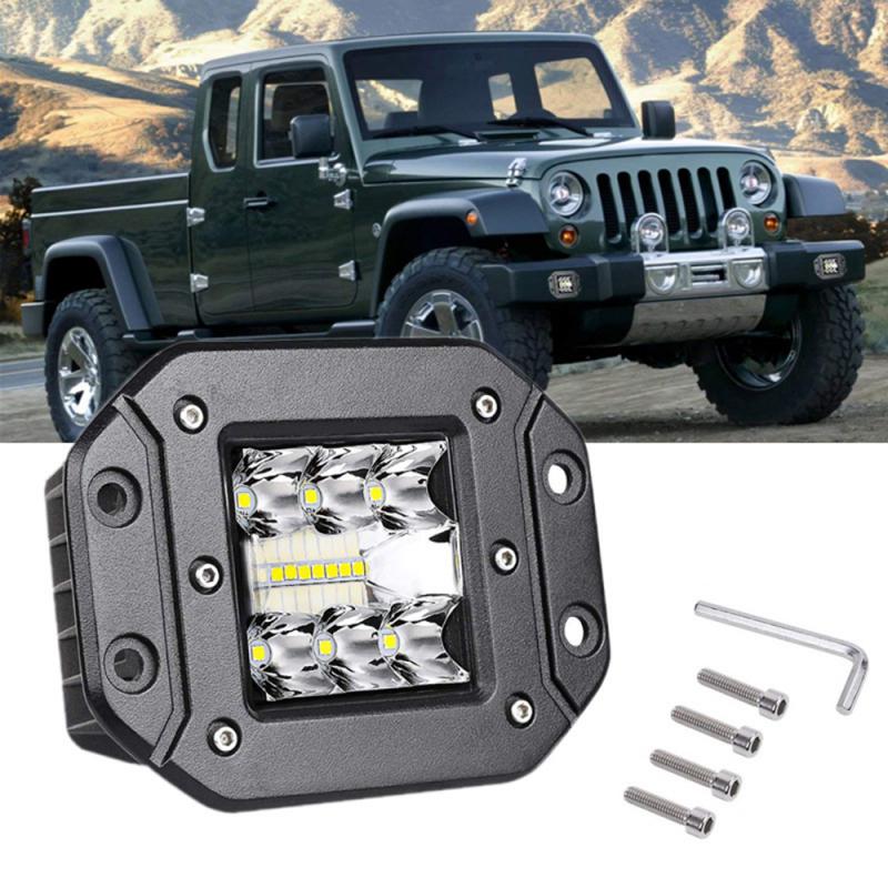 5" 39W Flush Mount LED Work Light Bar Offroad 12V 24V Spot Flood Beam Led Light Bar for Truck Jeep Atv 4x4 Car Fog Lamp