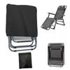 1PC/2PC Oxford Cloth Cover Furniture Protection Black Patio Folding Chair Cover Lawn Chair Cushions Deck Chairs