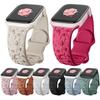 Цветочный гравированный ремешок для Apple Watch Band 40мм 44мм 41мм 49мм 45мм 38мм 42мм Силиконовый браслет iwatch series 9 7 se 6 8 ultra 2
