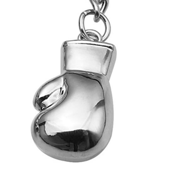 2Pcs Special Collections Boxing Gloves Keychain Anti-oxidation Practical Creative Metal Mini Boxing Gloves Keychain