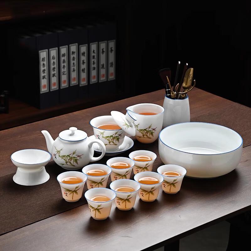 Wo Ding White Porcelain Kung Fu Tea Set