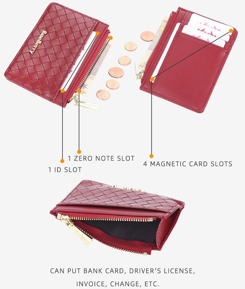 Baellerry Модный мини-кошелек, женский тканый узор, кошелек на молнии, держатель для карт, кошельки, подарки