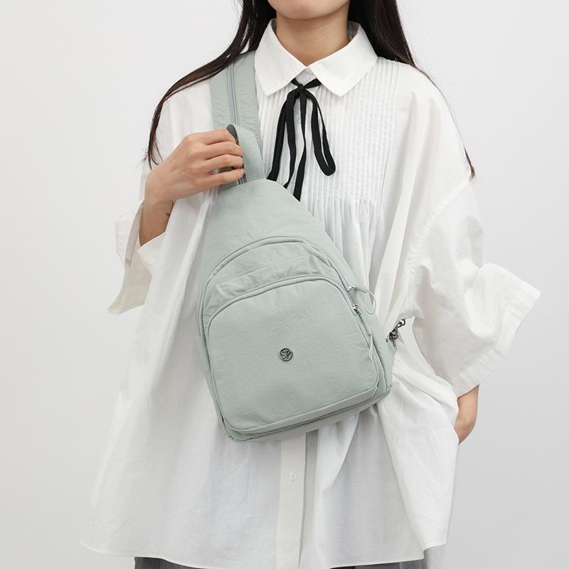 Многофункциональная нагрудная сумка для женщин, дорожный рюкзак, однотонная сумка через плечо