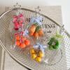 Creativity Mini Banana Pineapple Pendant Keychain Simulation Fruits Design Backpcak Hanging Piece Bag Charm Car Key Chain