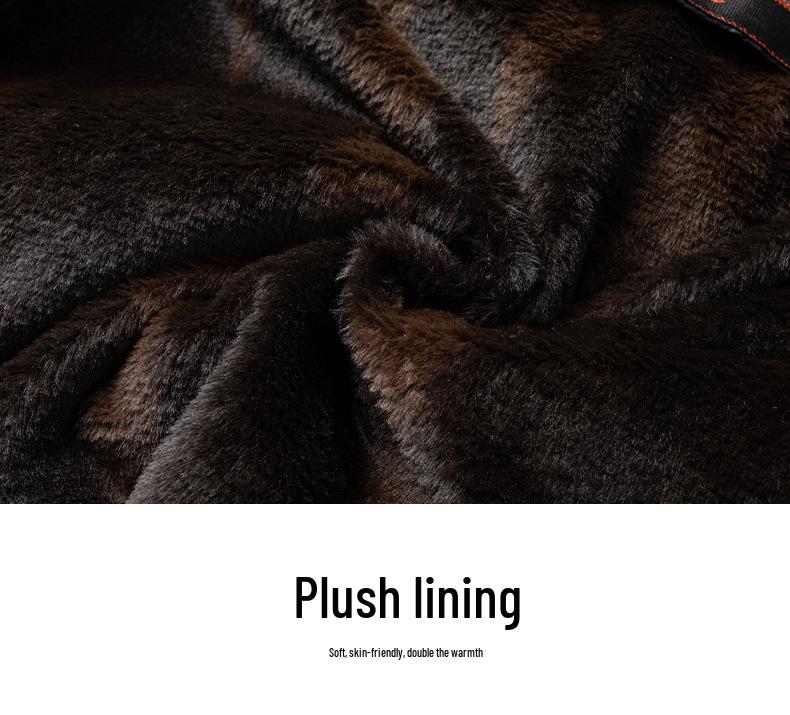 Мужская зимняя хлопковая куртка с подкладкой из плюша - Теплая, ветрозащитная, стильная для среднего и пожилого возраста