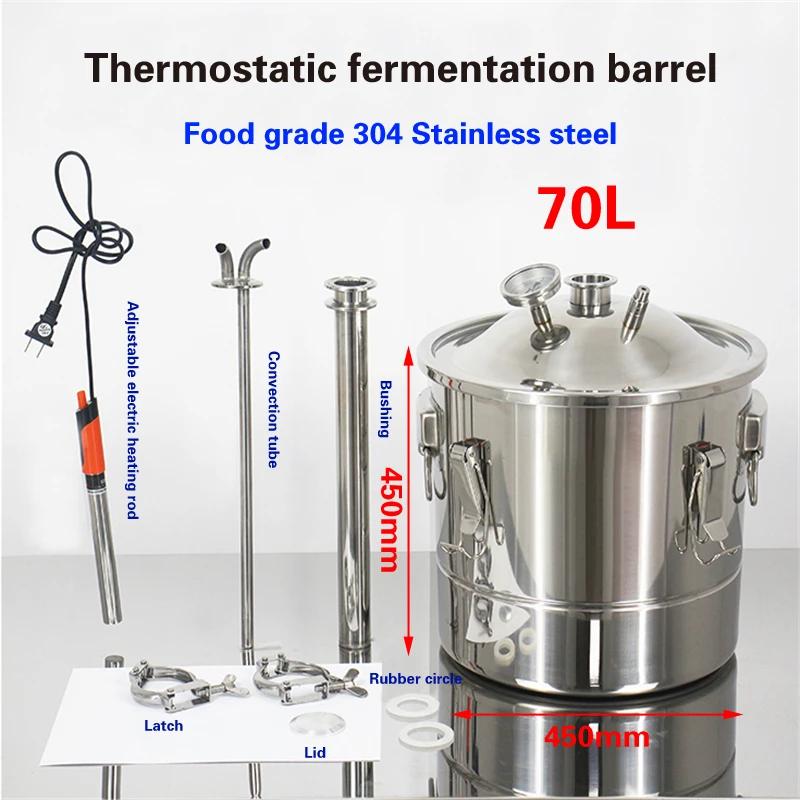Термостатическая пивная банка Винная бочка из нержавеющей стали Температурно-контролируемая ферментация вина Виски Ферментная бочка для пива
