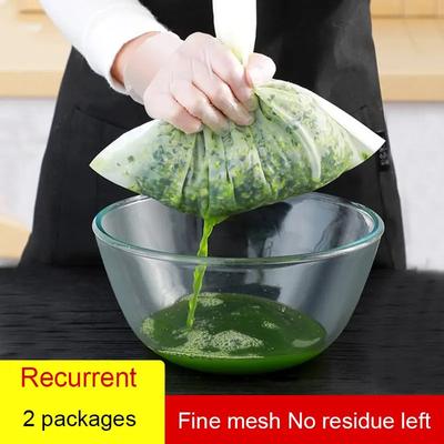 2 шт. 100-ячеистый фильтр-мешок для сои, орехов, чая, кофе, масла, йогурта, сетка для кухни, еды, многоразовые нейлоновые фильтр-мешки