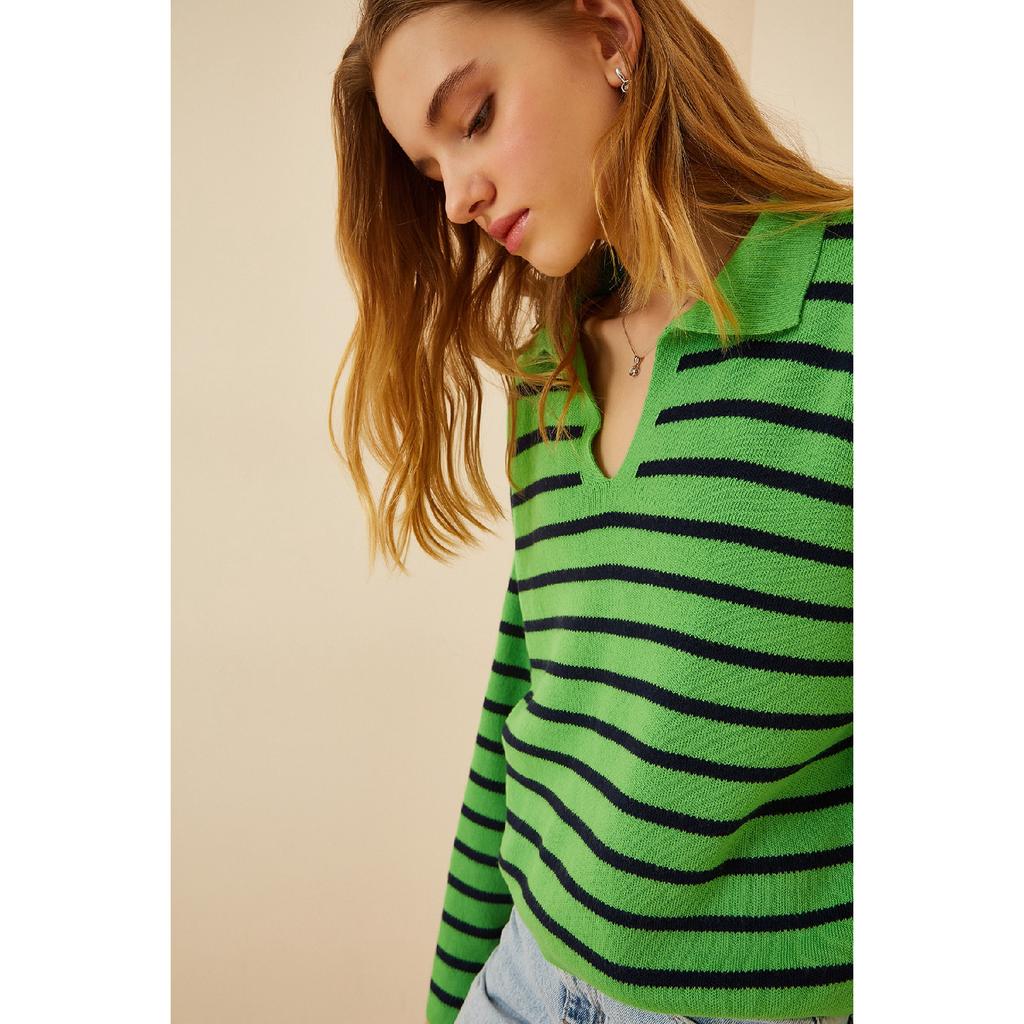 Women's Polo Neck Knitwear Sweater Us00293