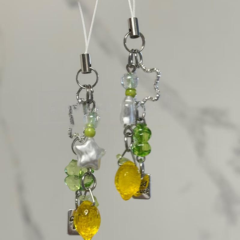 Sweet Christmas Tree Drift Bottle Four-Leaf Clover Pendant Phone Strap Keychain Exquisite Backpack Decoration Accessories Gifts