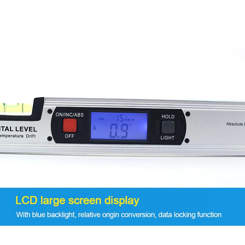400 мм цифровой угломер, электронный уровень, 360-градусный инклинометр с/без магнитов, линейка для измерения угла наклона