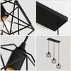 Nordic Metal Vintage Home Decorative Iron Chandelier Ceiling Light Indoor Restaurant Kitchen Decor Hanging Dining Pendant Light