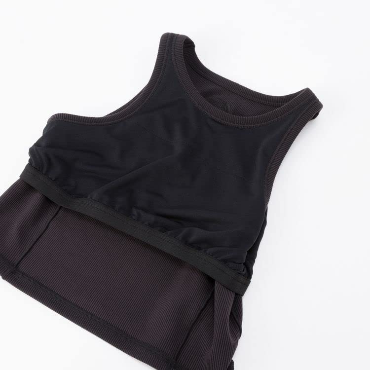 Бюстгальтер-топ North Nature Active, впитывающий пот, быстросохнущий, антибактериальный, устойчивый к запахам, с защитой от ультрафиолета, смешанный цвет, уголь, размер L [The Face] для женщин